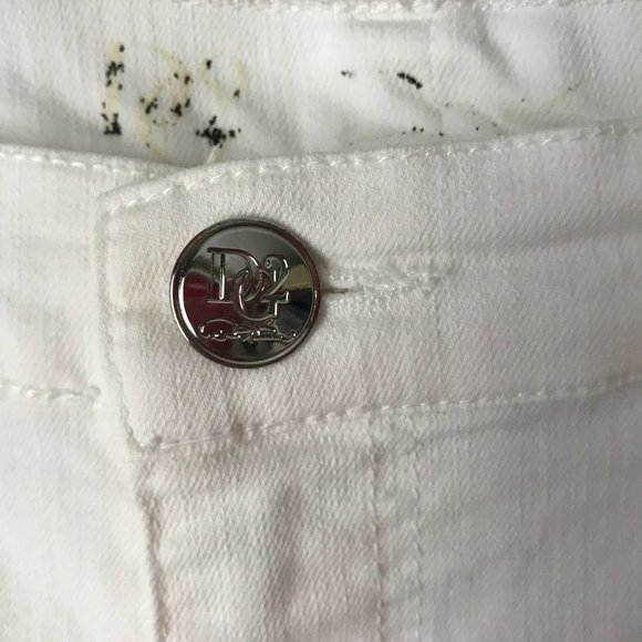 DG2 by Diane Gilman White 5-Pocket Cropped Jeans Size 18W - Picture 4 of 15
